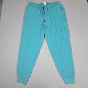 FIGS‎ Scrub Pants Mens 2XL XXL Teal Cargo Jogger Technical Collection Medical